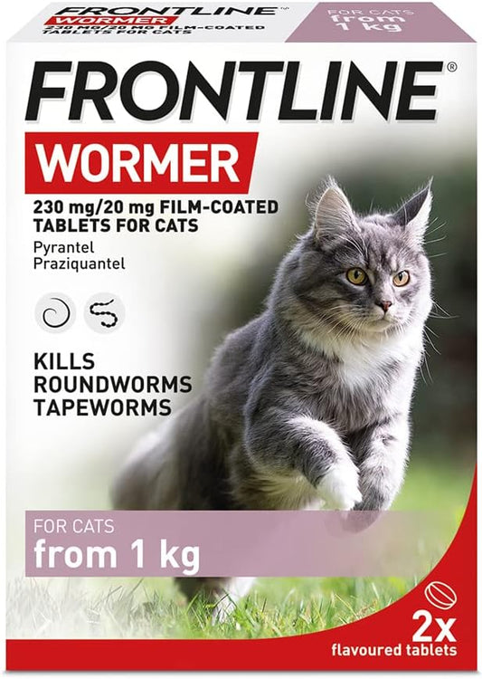 FRONTLINE WORMER - Cat Worming Treatment - 2 Tablets - Comfort Style
