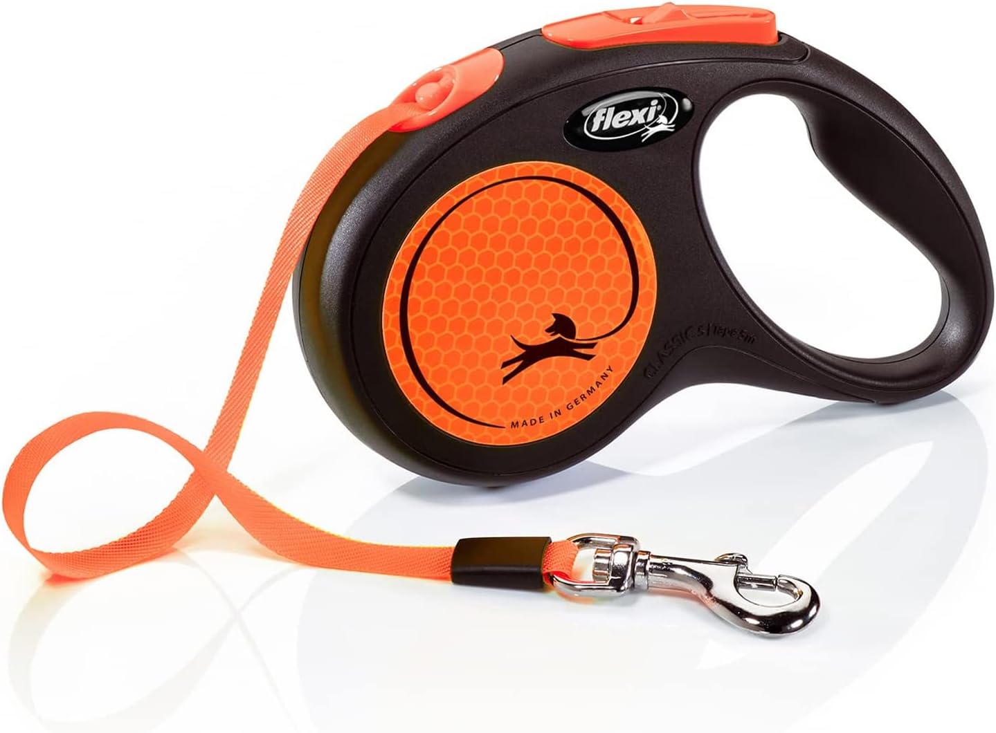 Flexi New Classic Tape Blue Large 8m Retractable Dog Leash/Lead for dogs up to 50kg/110lbs - Comfort Style