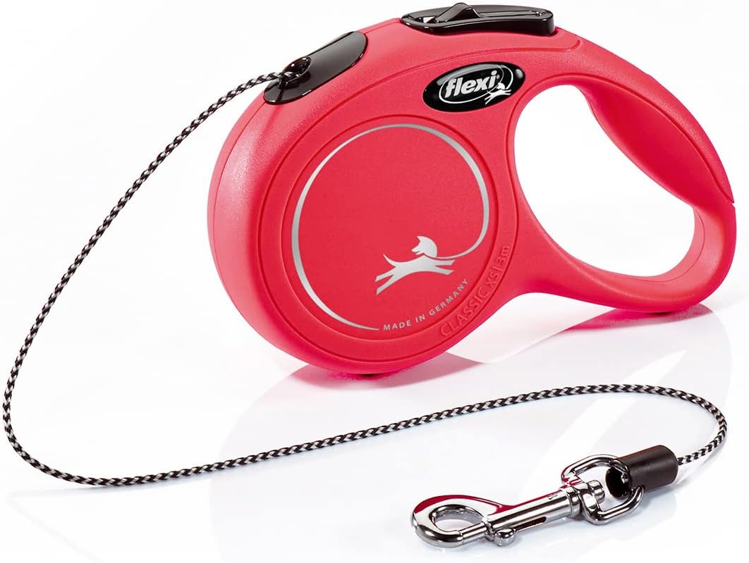 Flexi New Classic Tape Blue Large 8m Retractable Dog Leash/Lead for dogs up to 50kg/110lbs - Comfort Style