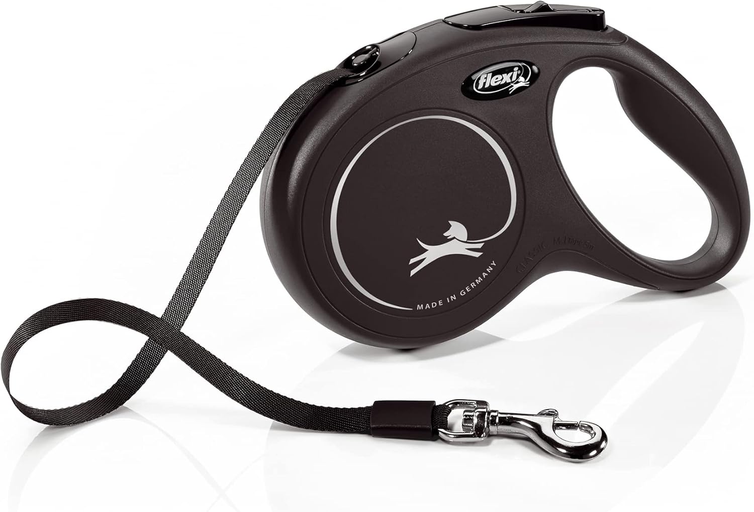Flexi New Classic Tape Blue Large 8m Retractable Dog Leash/Lead for dogs up to 50kg/110lbs - Comfort Style