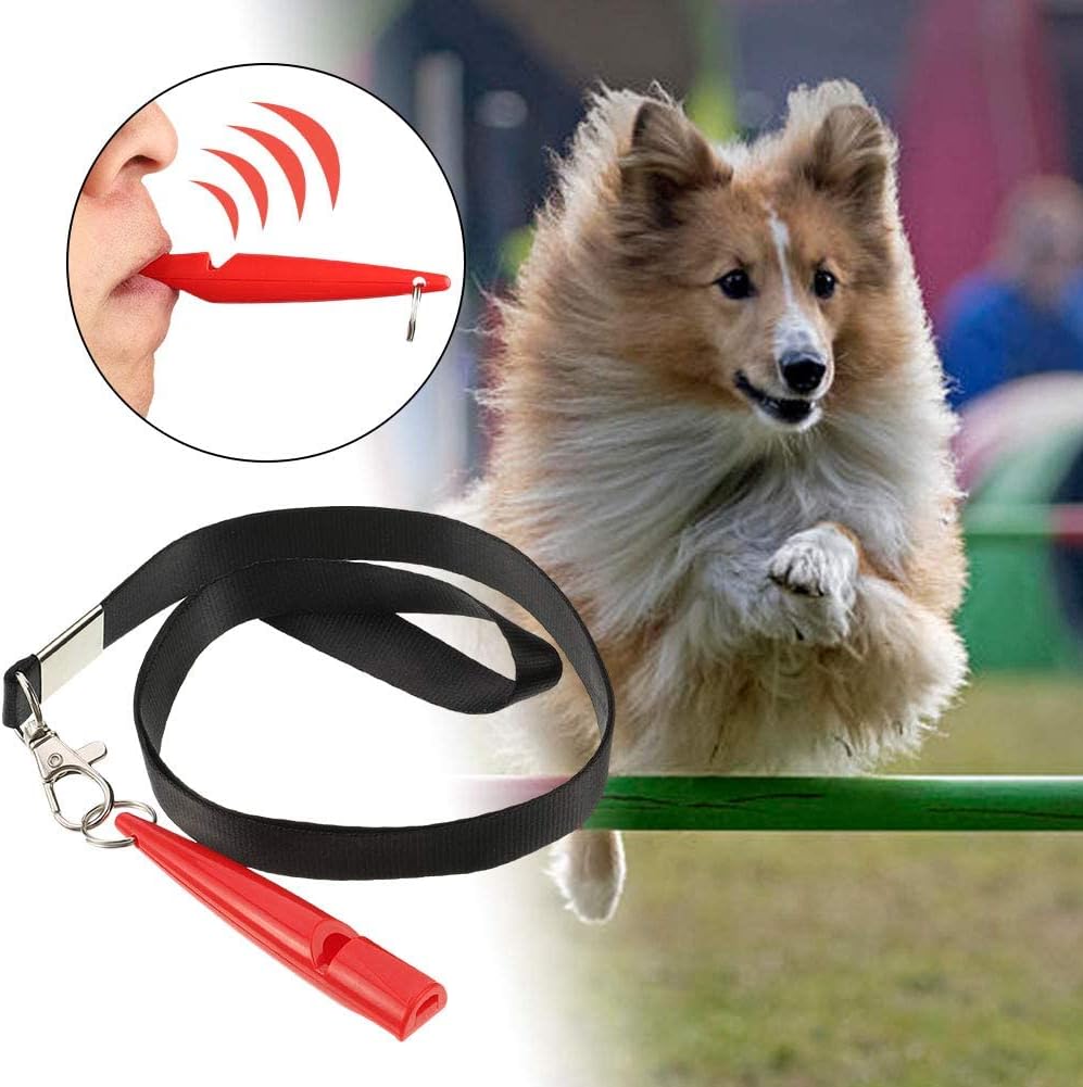 kuou 2 Pcs Professional Dog Whistle 210.5, Plastic Dog Training Whistles with Lanyard, High Pitch Dog Whistles for Recall Bark Control