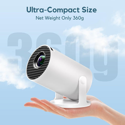 [Built-in Apps & Auto Keystone] AKIYO O2 Projector 2026 Upgraded 18000 Lumen with WiFi6 and Bluetooth 5.4, Mini Projector 1080P Full HD Supported, 180° Rotation Compatible with HDMI/USB/Laptop/PS5