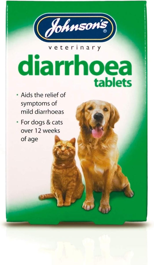 Johnsons Vet Diarrhoea Tablets, Pack of 12, clear