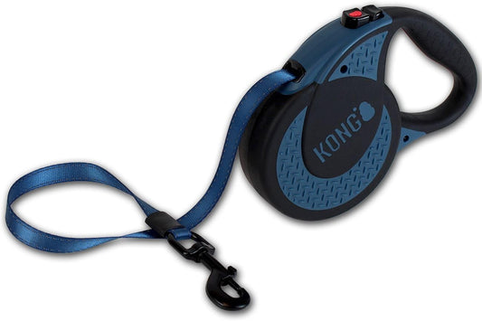 KONG Ultimate Retractable Dog Leash, Extra Large, Blue, 5m Tape