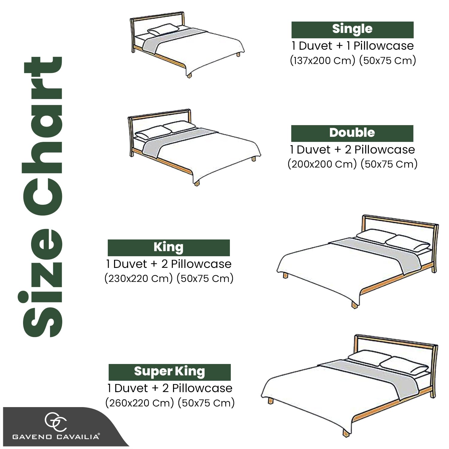 Gaveno Cavailia Luxury DENIM CHECK Bed Set with Duvet Cover and Pillow Cases, Polyester-Cotton - Comfort Style