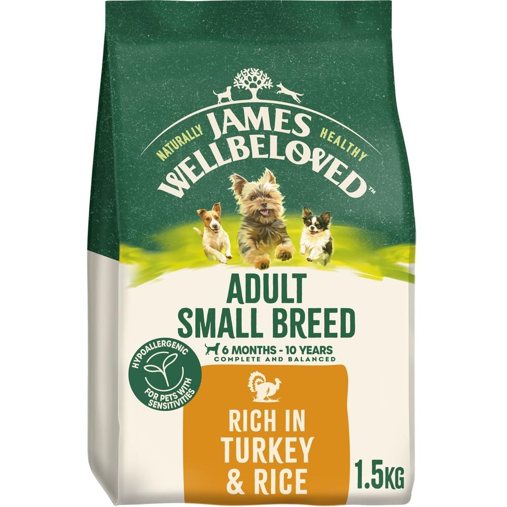 James Wellbeloved Hypoallergenic Dry Dog Food for Adult Small Breed Chicken & Rice 1.5 kg