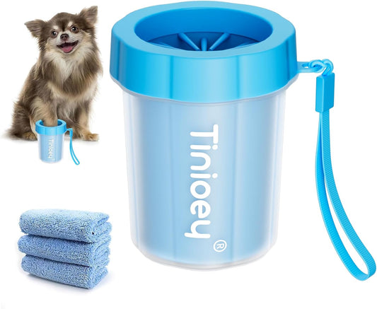 Tinioey Dog Paw Cleaner for Dogs, Dog Paw Washer Small Breed Pet Paw Cleaner Muddy Paw Cleaner, Dog Foot Washer Paw Scrubber