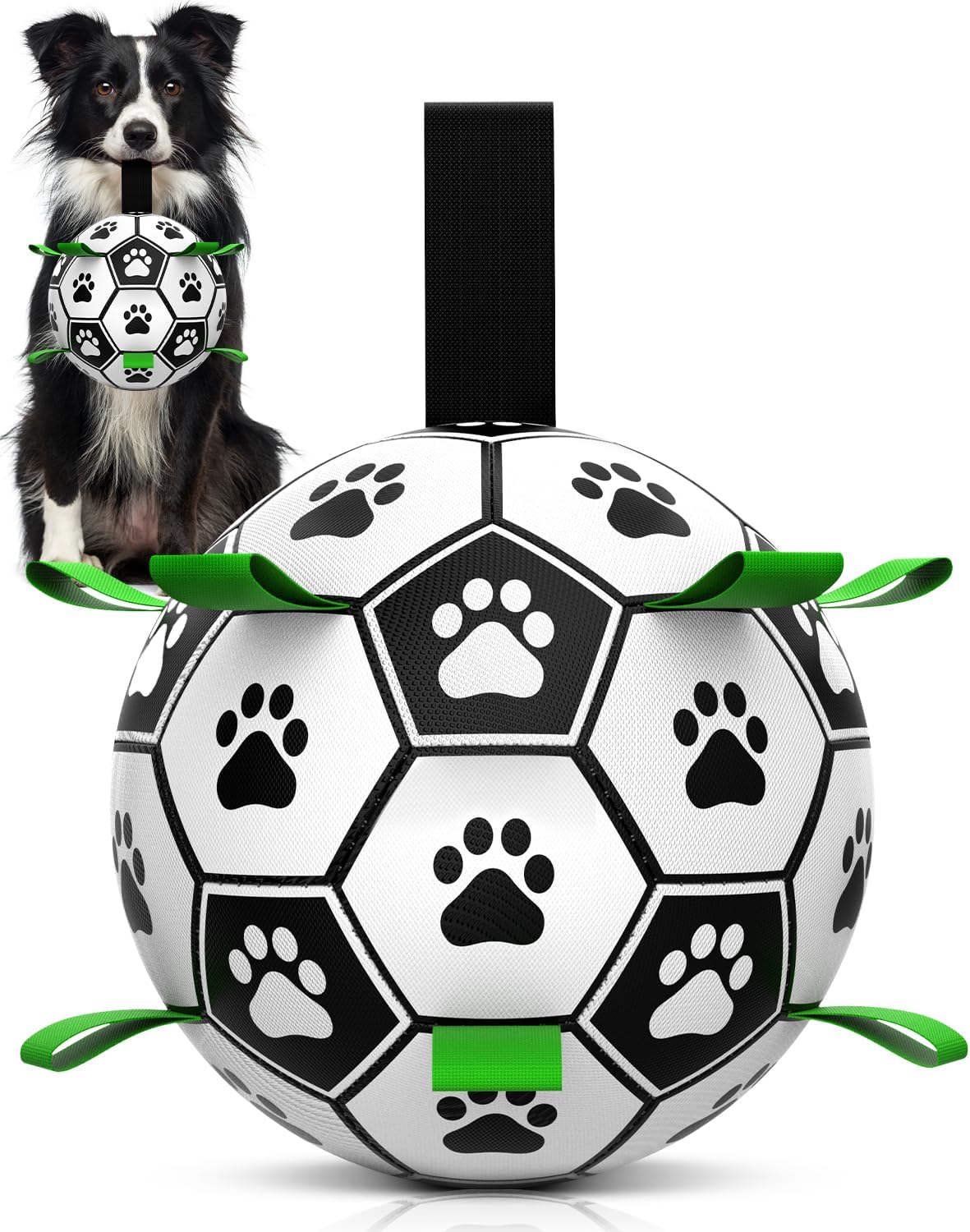 HETOO Interactive Dog Football Toys with Grab Tabs, Durable Dog Water Balls for Small Medium Breed, Indoor & Outdoor - Comfort Style