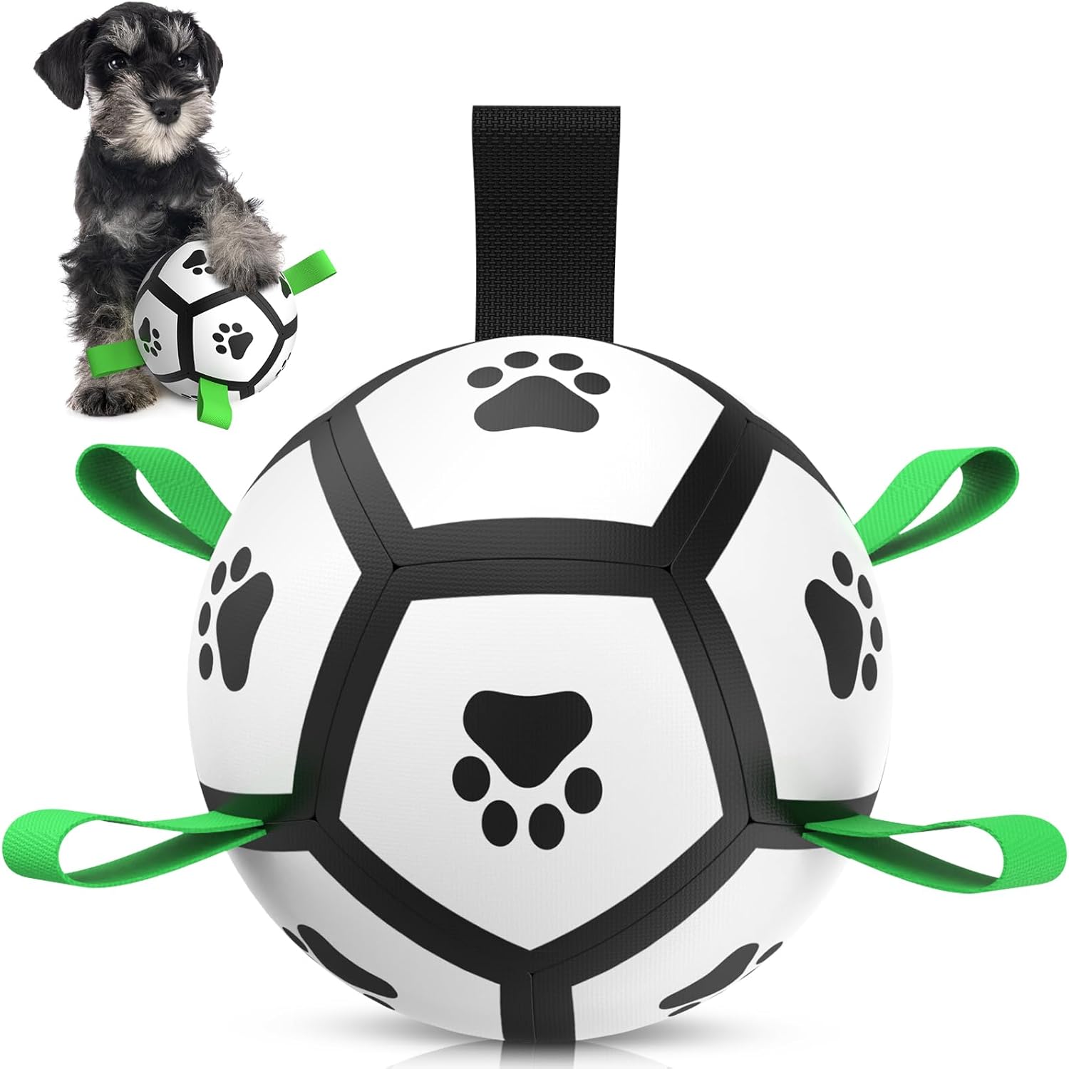 HETOO Interactive Dog Football Toys with Grab Tabs, Durable Dog Water Balls for Small Medium Breed, Indoor & Outdoor - Comfort Style
