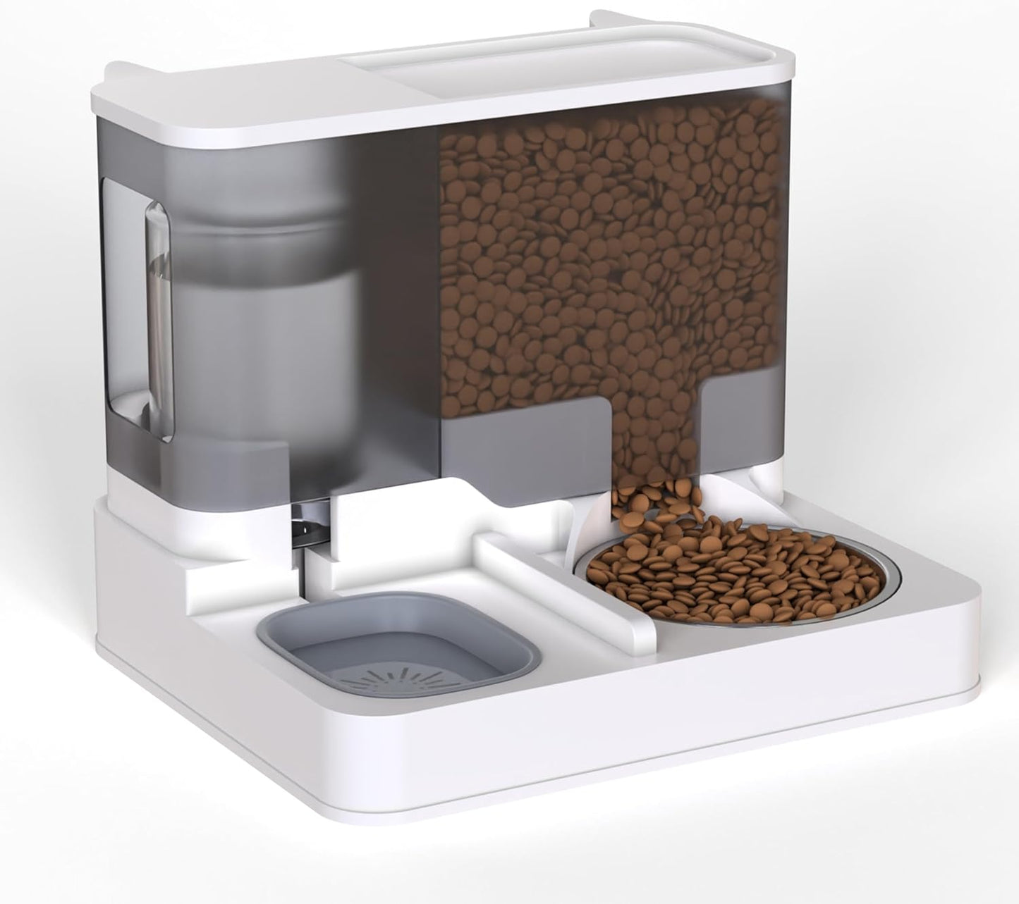 Automatic Food Feeder and Waterer Set 3.2L, 2 Packs Automatic Feeder and Waterer Set,Plastic Dog Food Dispenser and Dog Water Dispenser for Small&Medium Dogs Cats 30x15.5x25cm - Comfort Style
