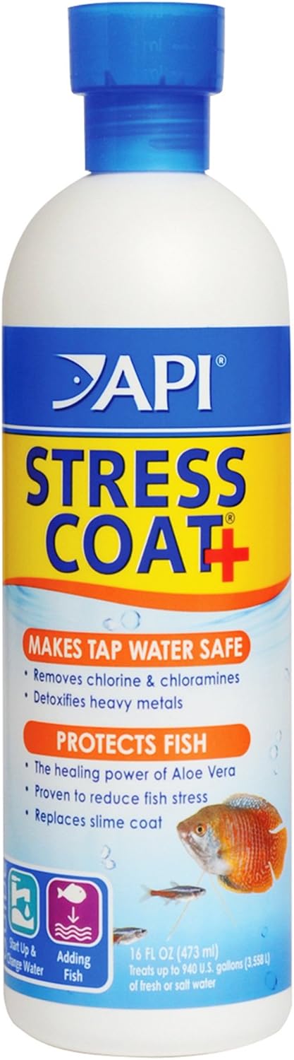 API Stress Coat Aquarium Water Conditioner, Fish , 473 ml Bottle - Comfort Style