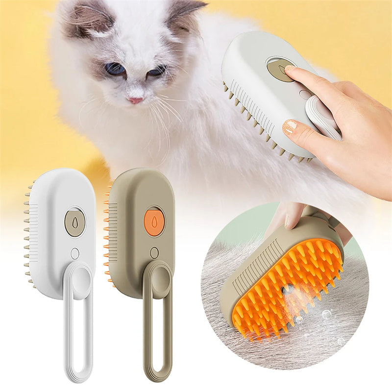 Cat Steam Brush Steamy Dog Brush 3 In 1 Electric Spray Cat Hair Brushes For Massage Pet Grooming Comb Hair Removal Combs Pet Products - Comfort Style