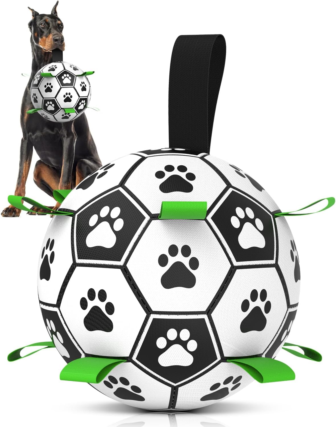 HETOO Interactive Dog Football Toys with Grab Tabs, Durable Dog Water Balls for Small Medium Breed, Indoor & Outdoor - Comfort Style