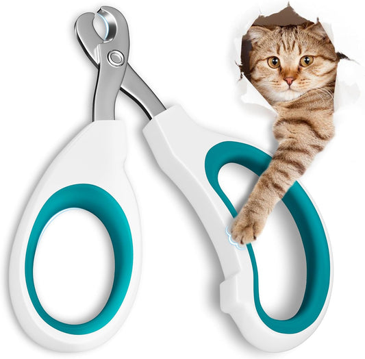 Cat Nail Clippers, Cat Claw Clipper Made of Stainless Steel, Clean Cut, No Shred, Mirror Finish. Small Animal Nail Clippers for Cats, Kittens, Kittys, Puppy, Rabbit, Guinea Pig, and More Pet - Comfort Style