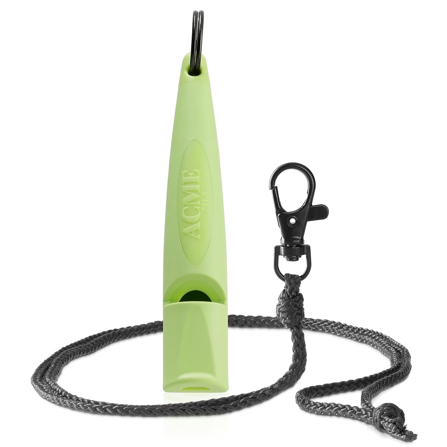 ACME Dog Whistle No. 211.5 (Update 2023) with Free Whistle Band in Matte Black, Alpha, Ideal for Callback, Long Range, Frequency Standardised (Black/DG Orange)