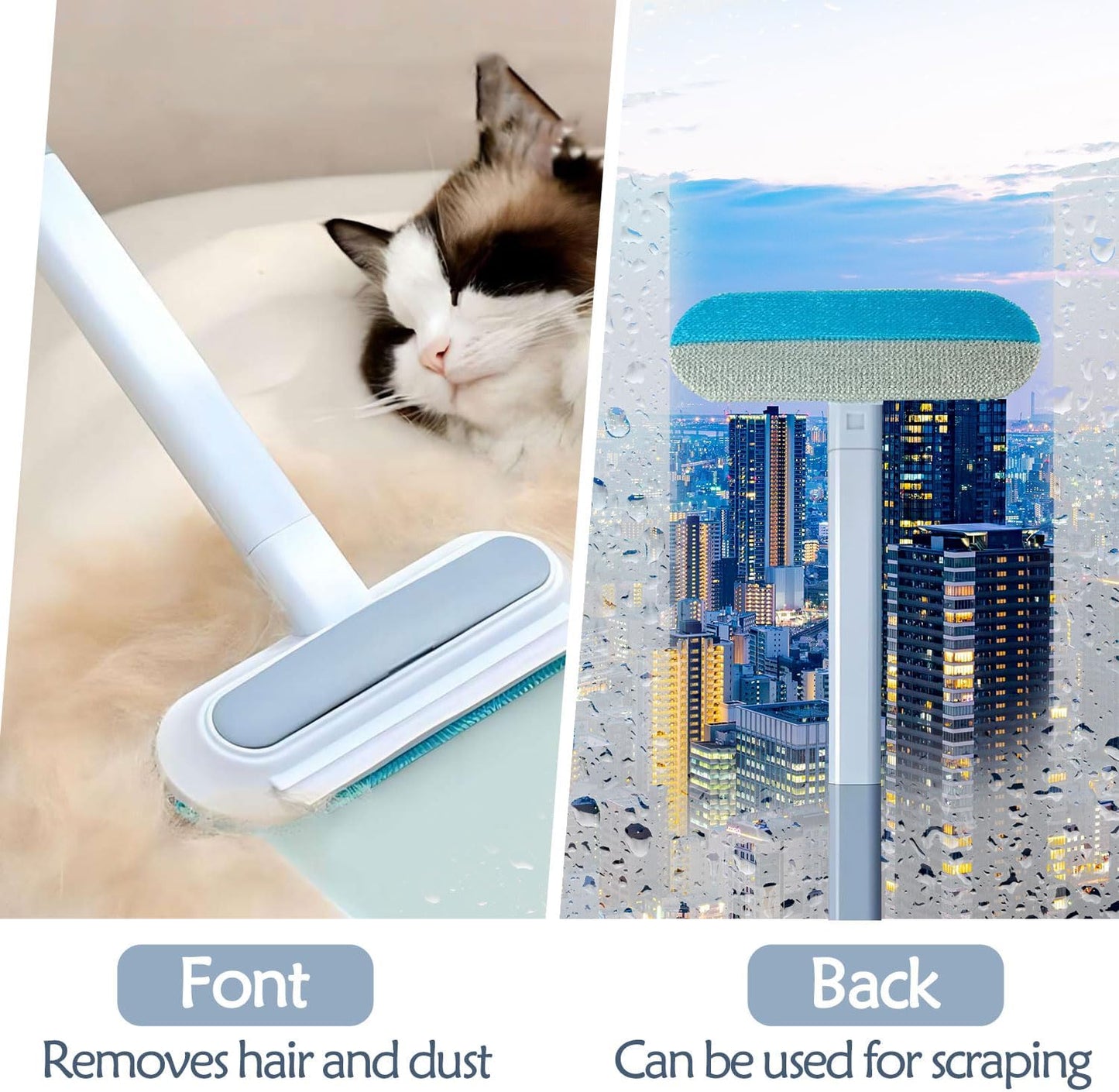 Pet Hair Remover 4 In 1 Multifunctional Pet Hair Remover Tool Adjustable Dog and Cat Hair Remover Pet Hair Removal Tool Pet Hair Remover for Clothes Sofa Window