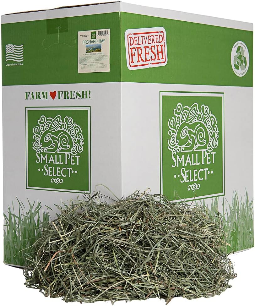 Small Pet Select Orchard Grass Hay Pet Food for Rabbits, Guinea Pigs, Chinchillas and Other Small Animals, Premium Natural Hay Grown in The US, 5lb (2.27kg) - Comfort Style