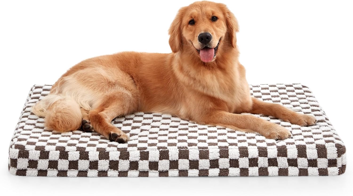 JOEJOY Orthopedic Large Dog Bed with Zipper Detachable, Memory Foam Dog Mat Mattress Washable, Dog Crate Mattress Large Dog Pillow Bed with Egg-Crate Foam for Golden Retriever, Grey/92x69x8cm - Comfort Style
