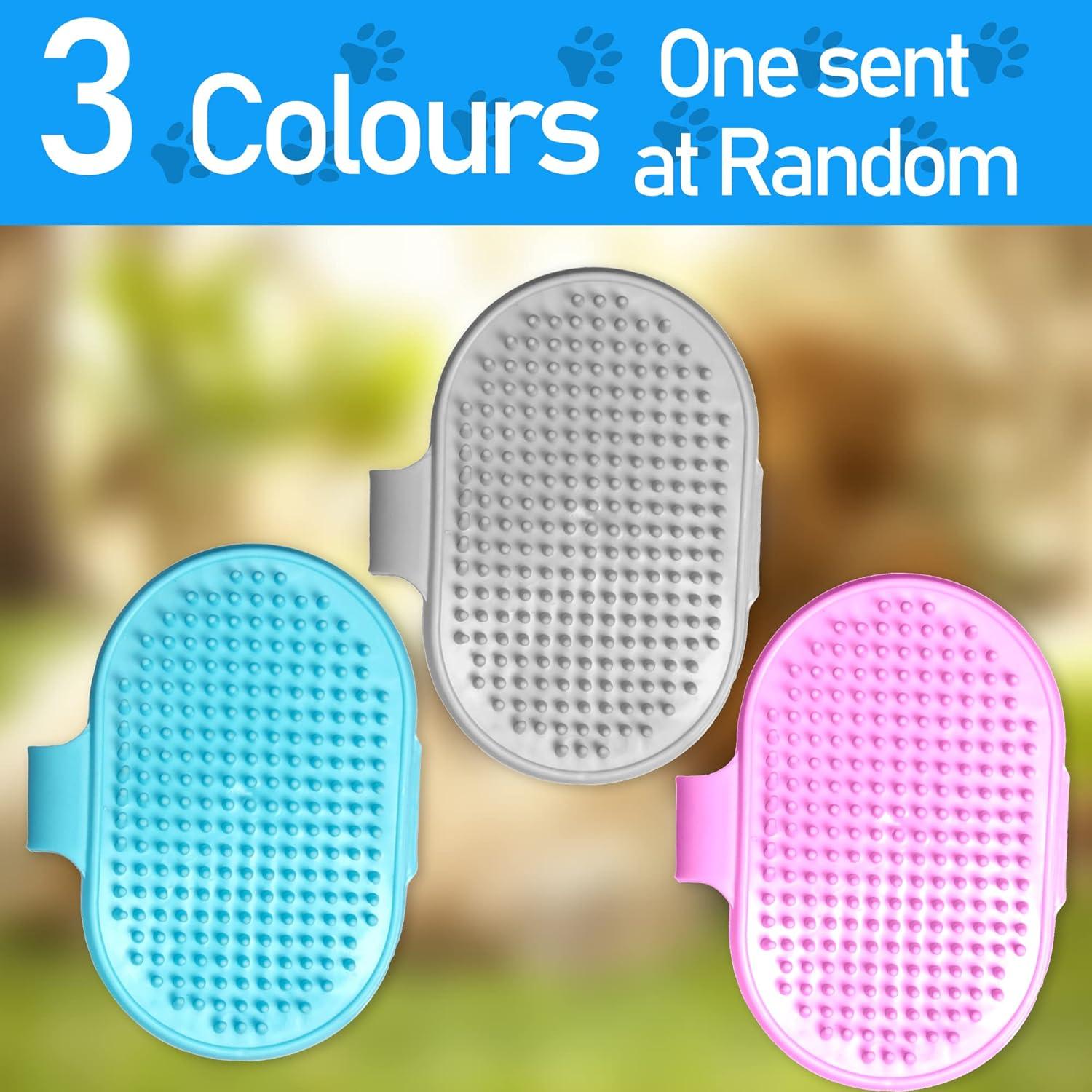 Dog Grooming Rubber Pet Mitt, Flexible Mitt that Stimulates Skin and Removes Loose Fur, Mess-free Suitable for Both Wet Dry Perfect Dogs, Cats, Rabbits with Medium/Short/Curly Hair - Comfort Style