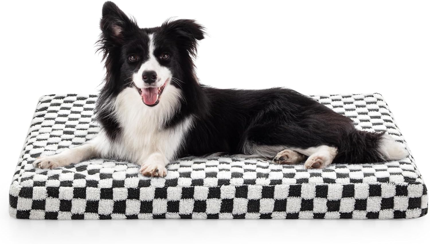 JOEJOY Orthopedic Large Dog Bed with Zipper Detachable, Memory Foam Dog Mat Mattress Washable, Dog Crate Mattress Large Dog Pillow Bed with Egg-Crate Foam for Golden Retriever, Grey/92x69x8cm - Comfort Style