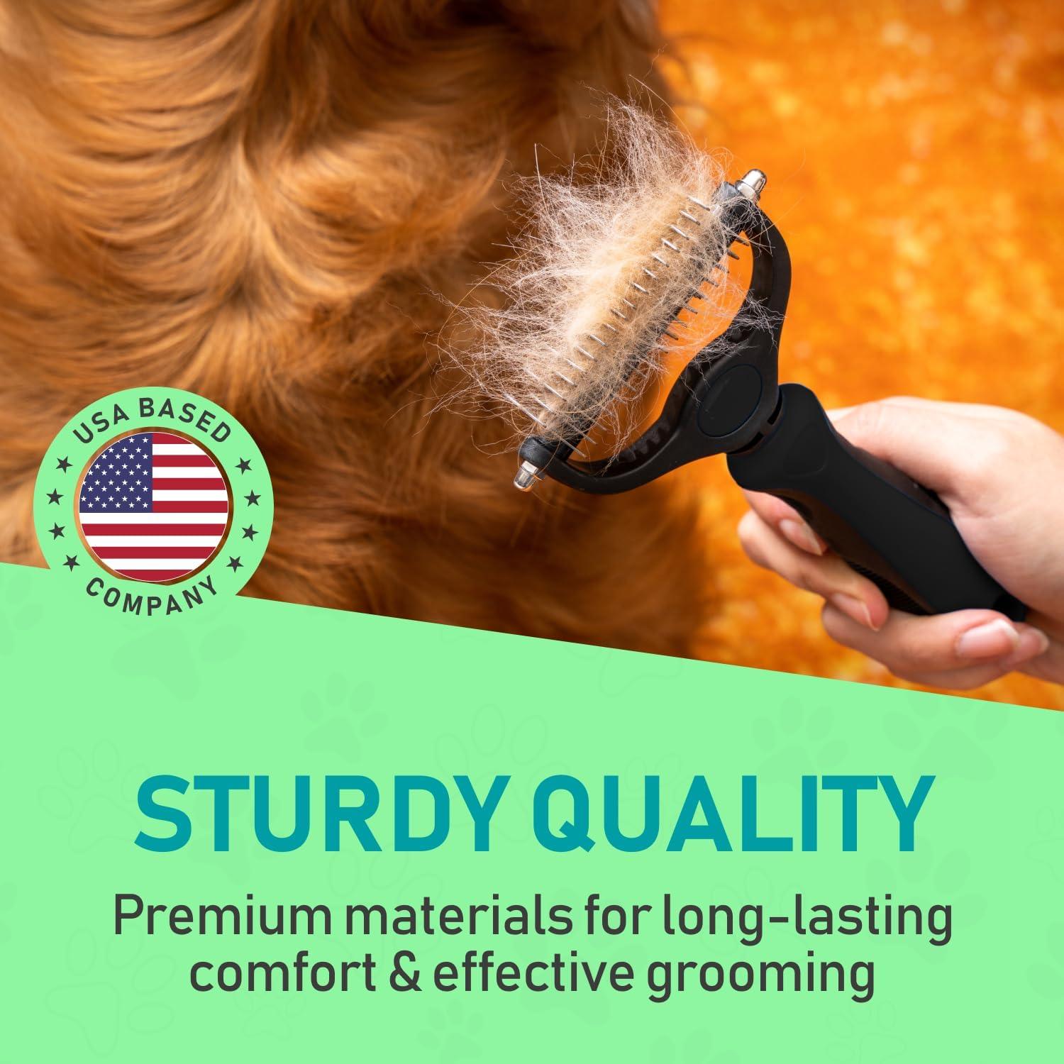 Maxpower Planet Dog Brush - Reduce Shedding by 95% - Double Sided Deshedding Dematting Tool - Undercoat Rake Dog, Cat Brush - Dog Brushes Shedding Hair - Dog Grooming Brush - Cat Grooming Brush, Blue - Comfort Style