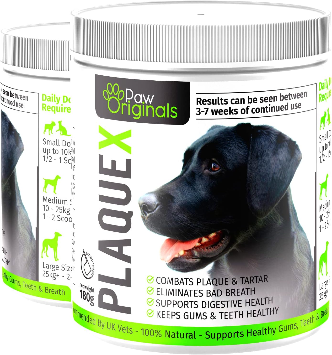 Paw Originals Plaque X 100% Natural Plaque Off & Tartar Remover For Dogs & Cats | Breath Freshener For Dogs, Cats & Pets | 180g | No Toothbrush & Supports Gum & Teeth Health - Comfort Style