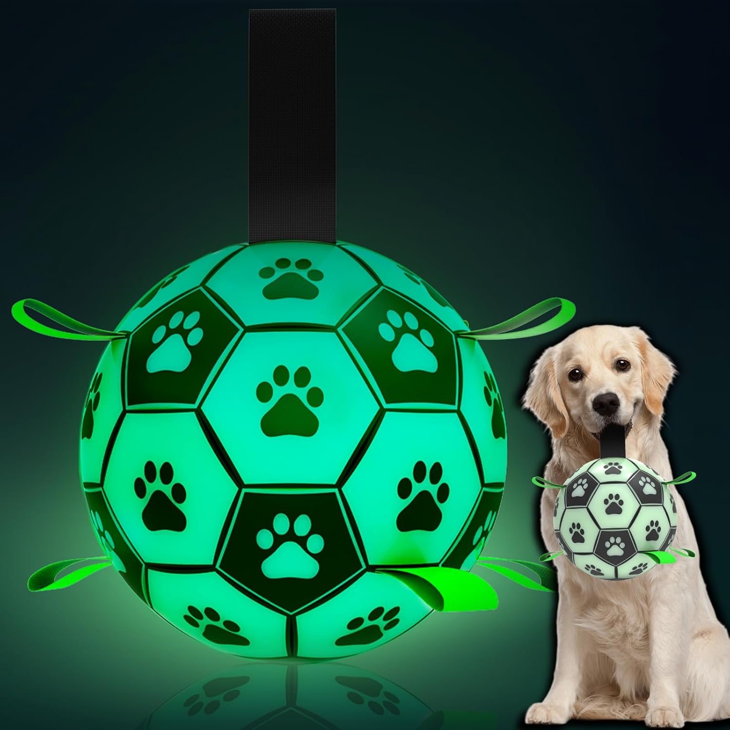 HETOO Interactive Dog Football Toys with Grab Tabs, Durable Dog Water Balls for Small Medium Breed, Indoor & Outdoor - Comfort Style