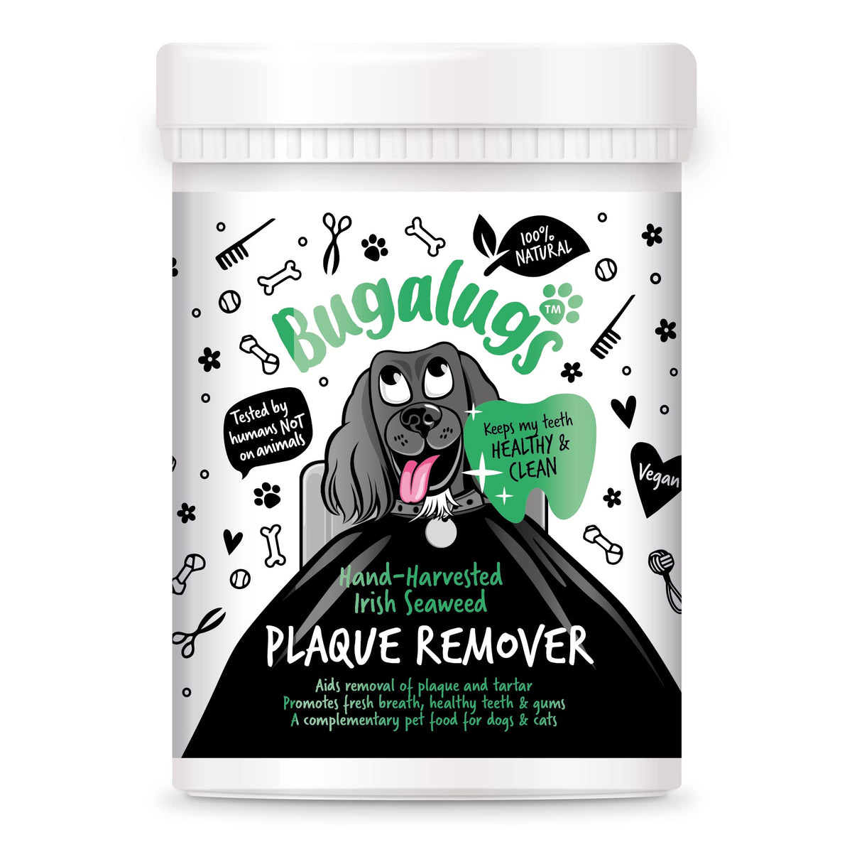 BUGALUGS Plaque Off Remover for Dog 70g Teeth & Bad Breath 100% Natural | Plaque Off Dogs No Need for Dog Toothbrush or Dog Toothpaste | Remove Dog Bad Breath & Plaque Remover for Dogs & Cats (70g)