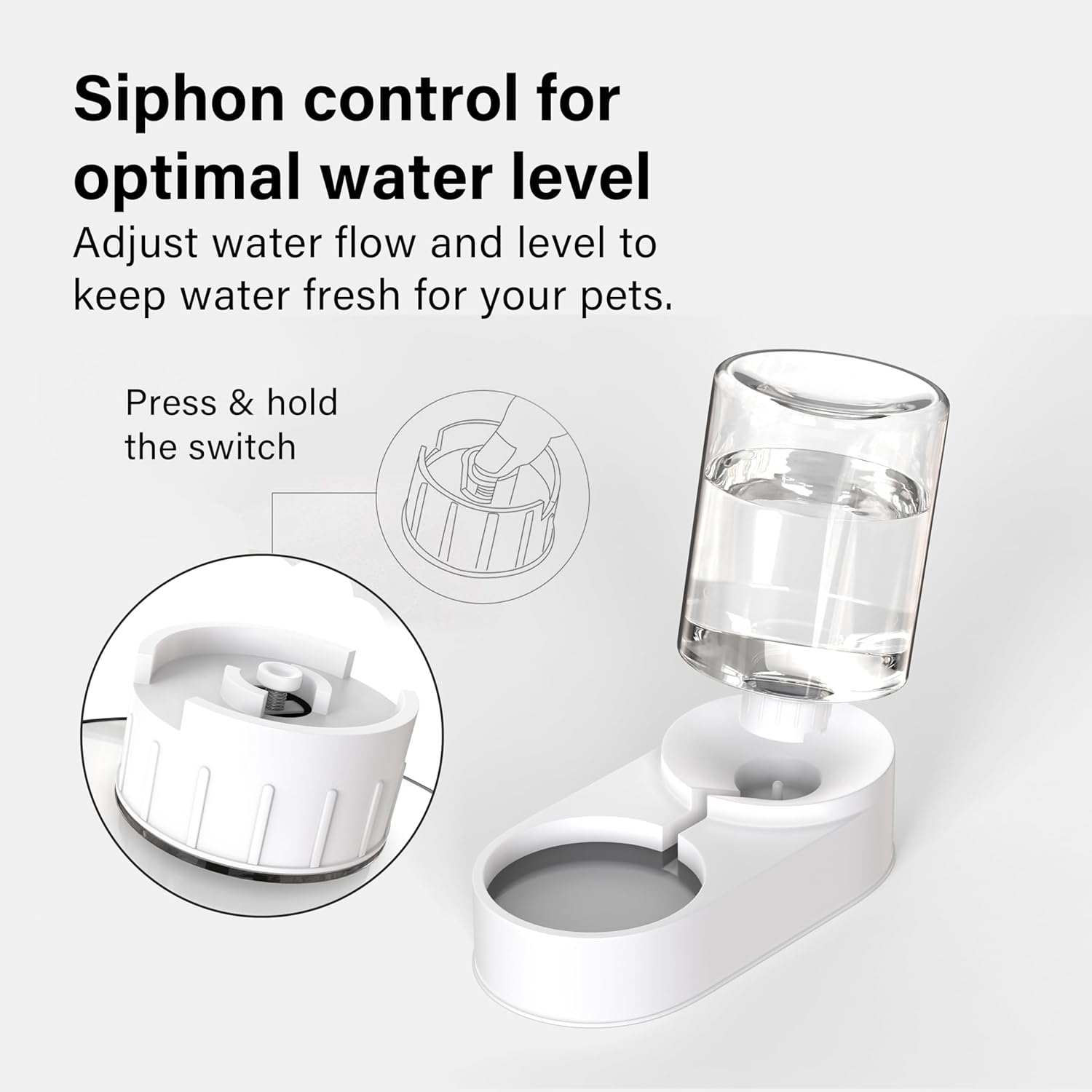 Automatic Food Feeder and Waterer Set 3.2L, 2 Packs Automatic Feeder and Waterer Set,Plastic Dog Food Dispenser and Dog Water Dispenser for Small&Medium Dogs Cats 30x15.5x25cm - Comfort Style