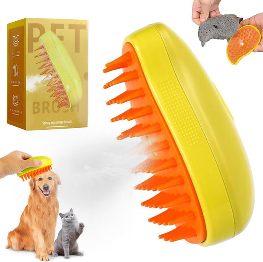 71Nmly Cat Steam Brush 3 In1 Steamy Cat Brush Self Cleaning Steam Cat Brush Rechargeable Cat Grooming Brush Multifunctional Cat Grooming Brush,Electric Pet Brush,Pet Hair Removal Comb - Comfort Style