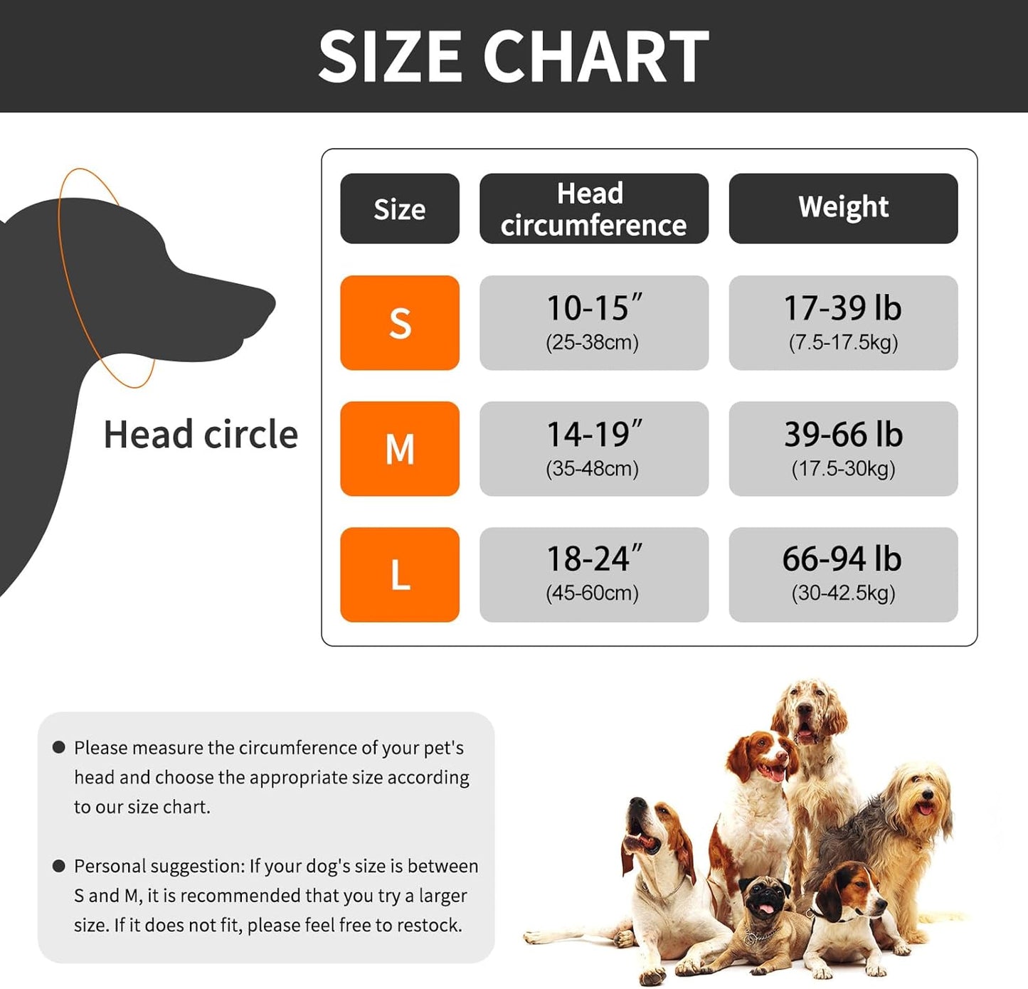 BOXOB Dog Ears Cover, Adjustable Dog Ear Muffs Noise Protection Comfortable Quiet Dogs Calming Hood Ear Head Wrap Cups Shower Cap Pet Supplies for Bath Grooming Thunder Fireworks (S)