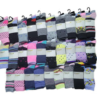 36 Pairs Women Assorted Multi-Design Bulk Socks Bundle - Footwear variety Multipack Wholesale Job Lot Ladie Sizes UK