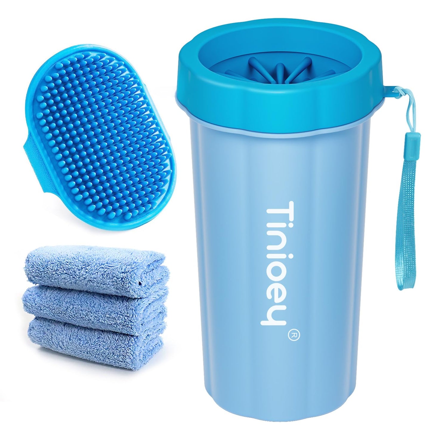 Tinioey Dog Paw Cleaner for Dogs, Dog Paw Washer Small Breed Pet Paw Cleaner Muddy Paw Cleaner, Dog Foot Washer Paw Scrubber