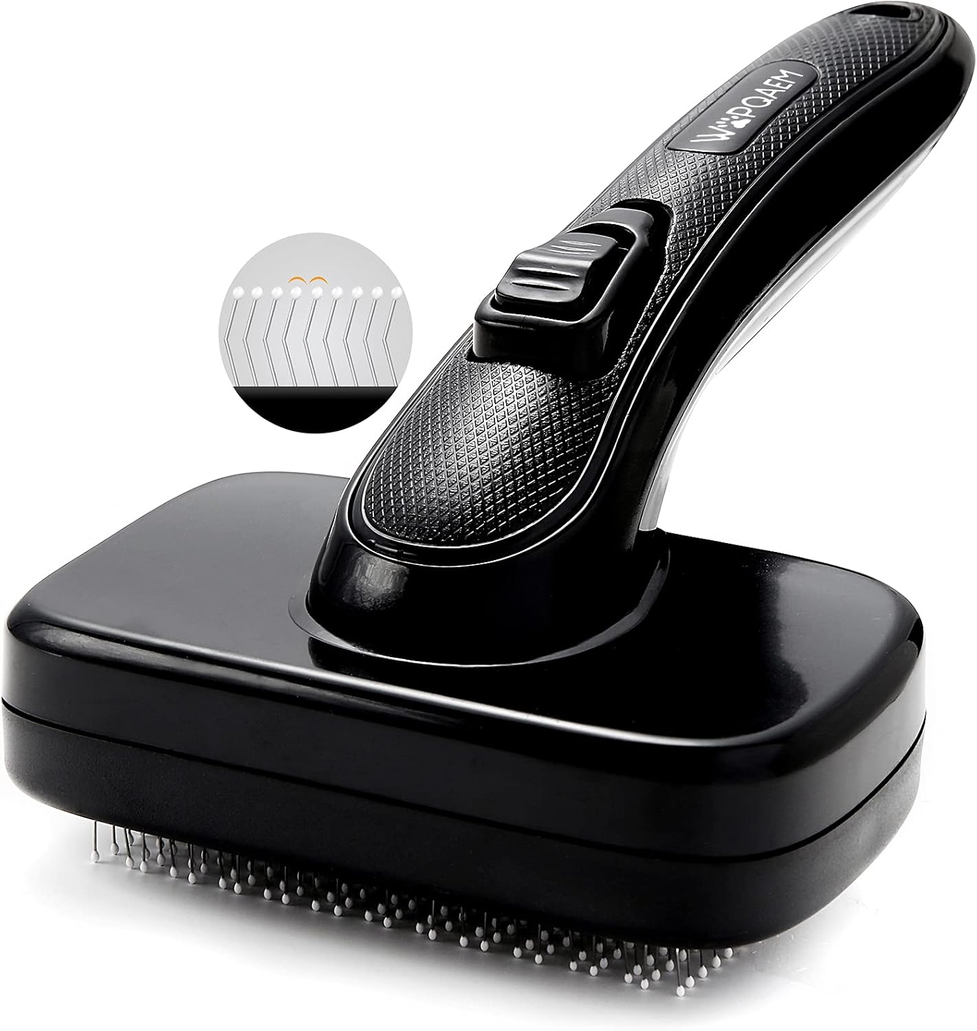 WOPQAEM Dogs Self Cleaning Slicker Brush for Shedding & Grooming Short Long Haired Pets, Removes Loose Fur, Undercoat, Mats, Tangled for Large Medium Small Sensitive Skin of Cats. Easy to Cleaning - Comfort Style