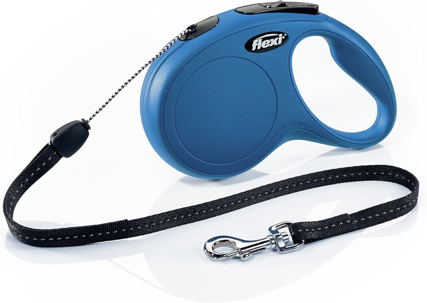 Flexi New Classic Tape Blue Large 8m Retractable Dog Leash/Lead for dogs up to 50kg/110lbs - Comfort Style