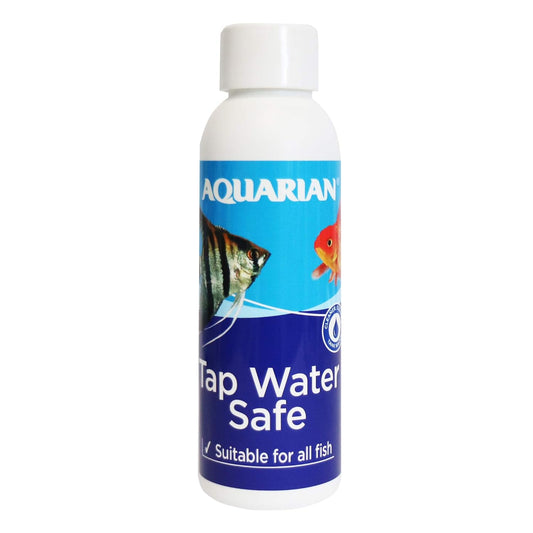 AQUARIAN TAP WATER SAFE, Aquarium Water Conditioner, 118 ml Bottle,White - Comfort Style