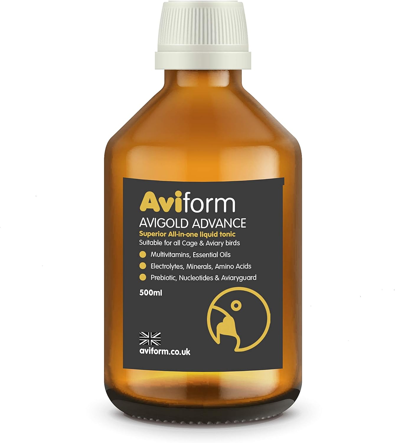 Avigold Advance Daily All-in-one Liquid Cage and Aviary Bird Tonic - Bird Multivitamin, Essential Oils, Electrolytes, Minerals, Amino Acids and Aviaryguard. Suitable for All Cage and Aviary Birds (250ml) - Comfort Style