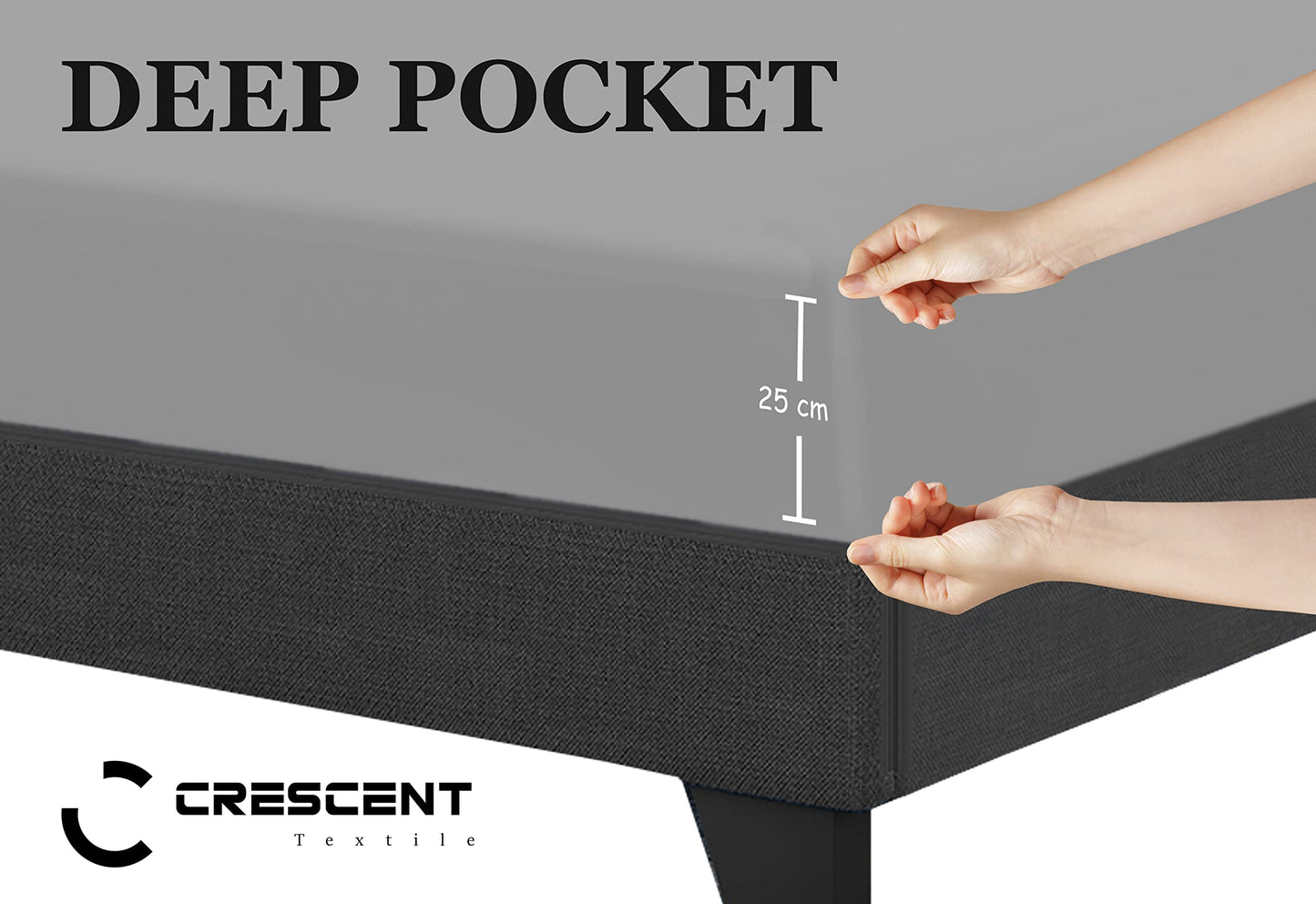 200 Thread Count Hotel Quality Bedding 100% Pure Egyptian Cotton Fitted Sheet - Stretches Up To 25cm Deep