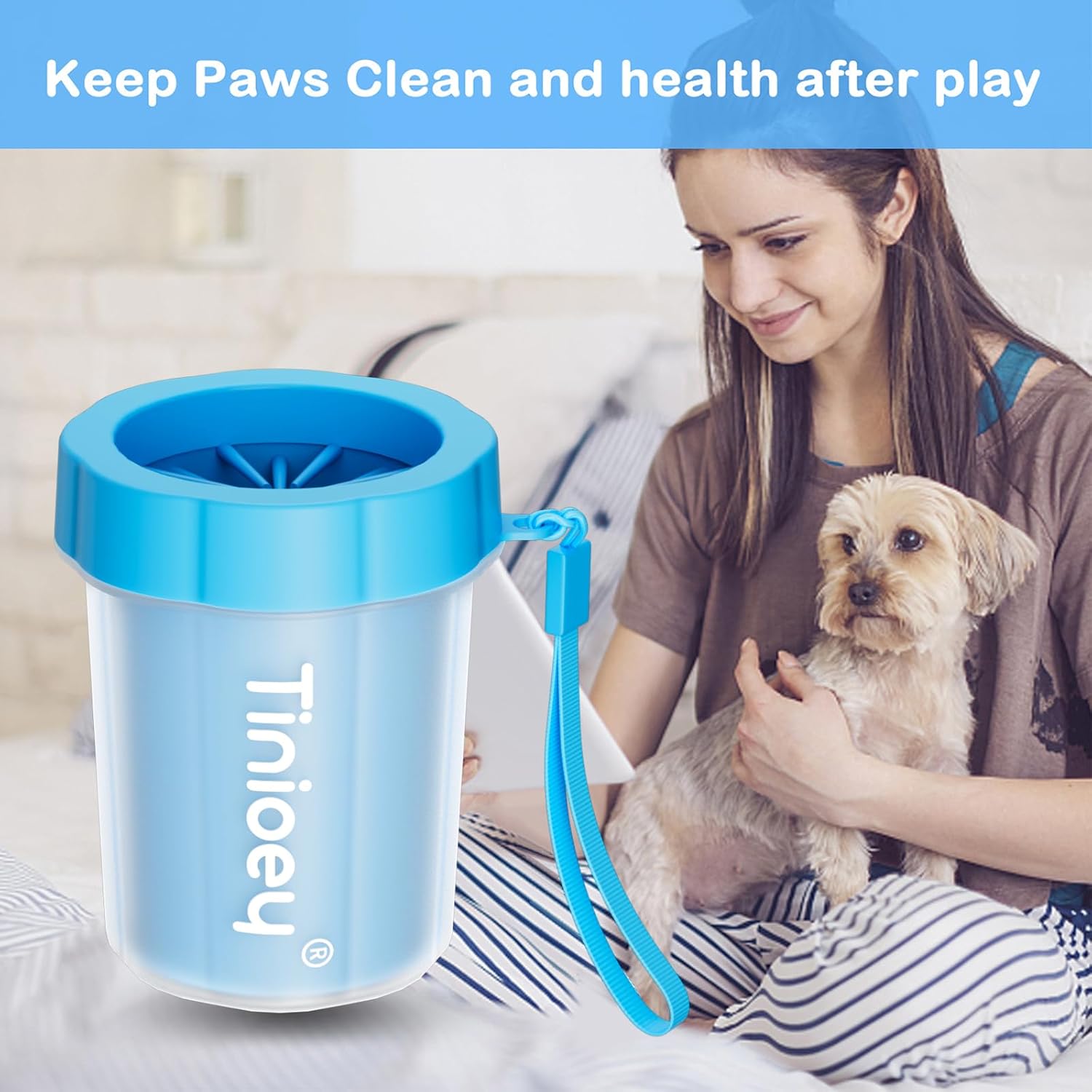Tinioey Dog Paw Cleaner for Dogs, Dog Paw Washer Small Breed Pet Paw Cleaner Muddy Paw Cleaner, Dog Foot Washer Paw Scrubber