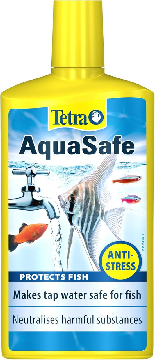 Tetra AquaSafe to Turn Tap Water into Safe and Healthy Water for Fish and Plants, 500 ml - Comfort Style