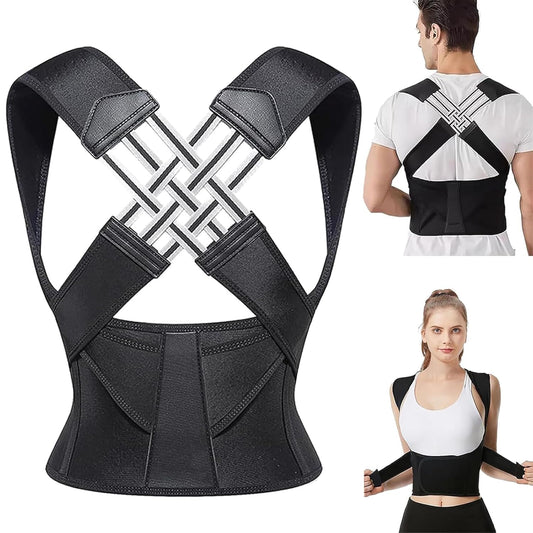 COLEESON Posture Corrector for Men and Women, Comfortable Upper Back Brace, Adjustable Back Straightener Support for Shoulder, Neck and Back - Comfort Style