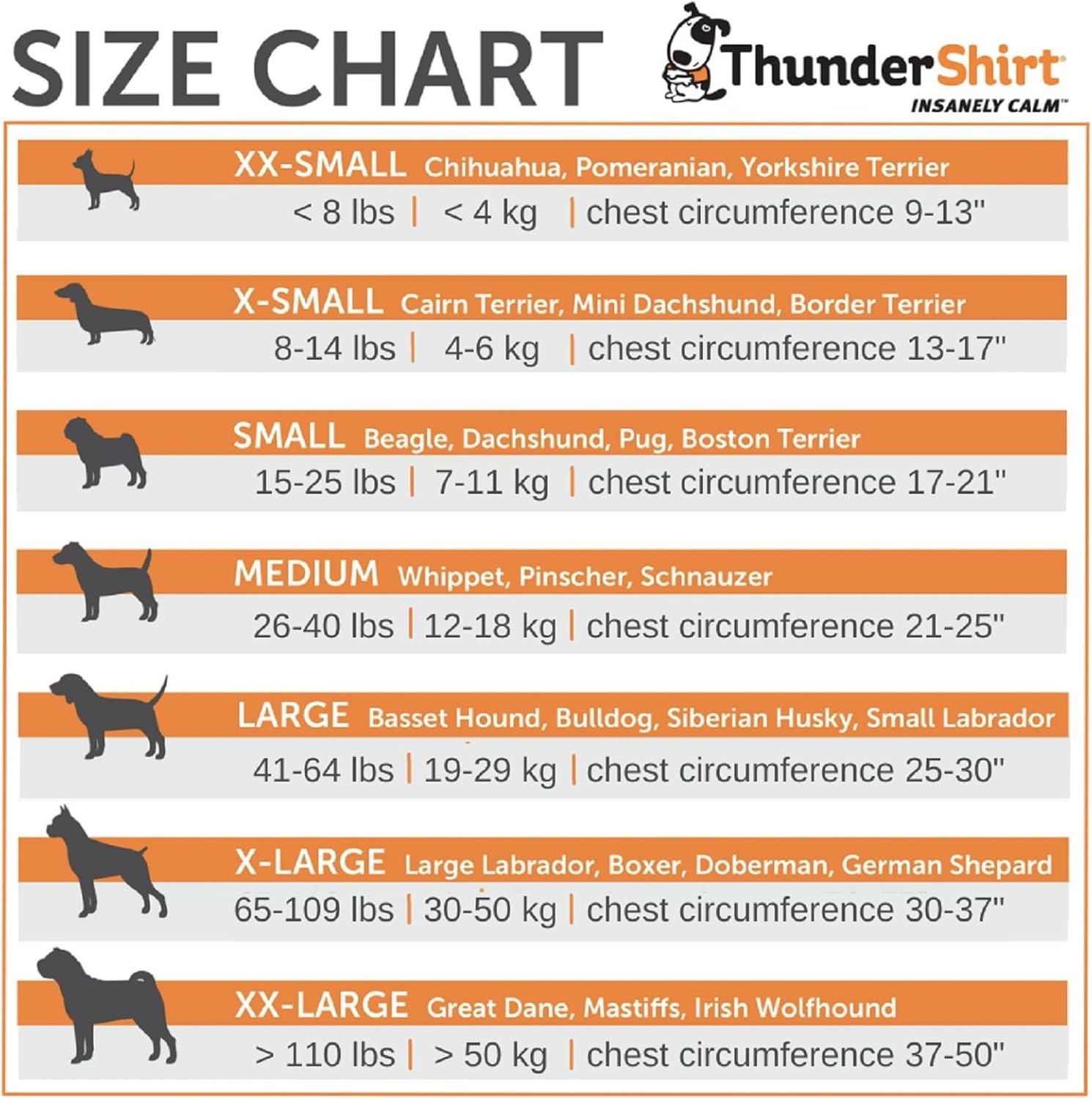 ThunderShirt for Dogs | Calming Jacket for Dogs | Puppy Coats for Small Dogs XS | Dog Anxiety Jacket | Instant Natural Relief for Storms, Fireworks & Separation | Grey Dog Coat | 5 Sizes, Grey, XS