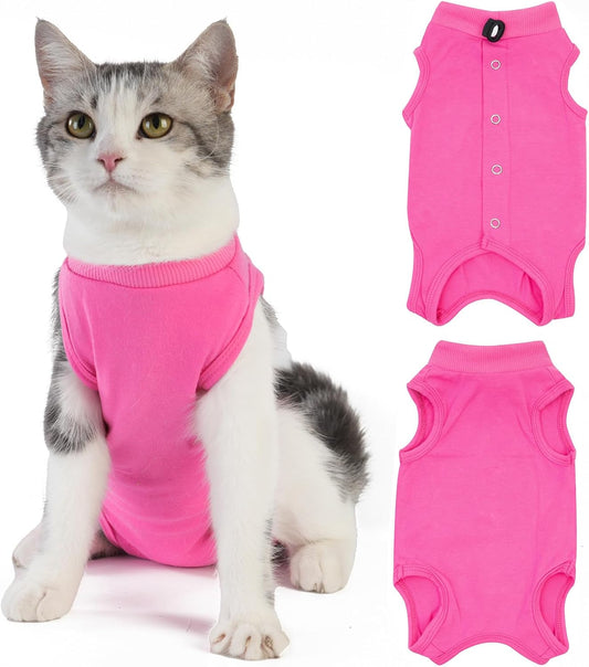Axcimond Cat Recovery Suit Cat Body Suits for Medical Spay Surgical Cat Suit Kitten Bodysuit Post Surgery Cat Onesie Surgery Recovery Suit Cat Clothes After Surgery Recovery Collar & Cone Alternative - Comfort Style