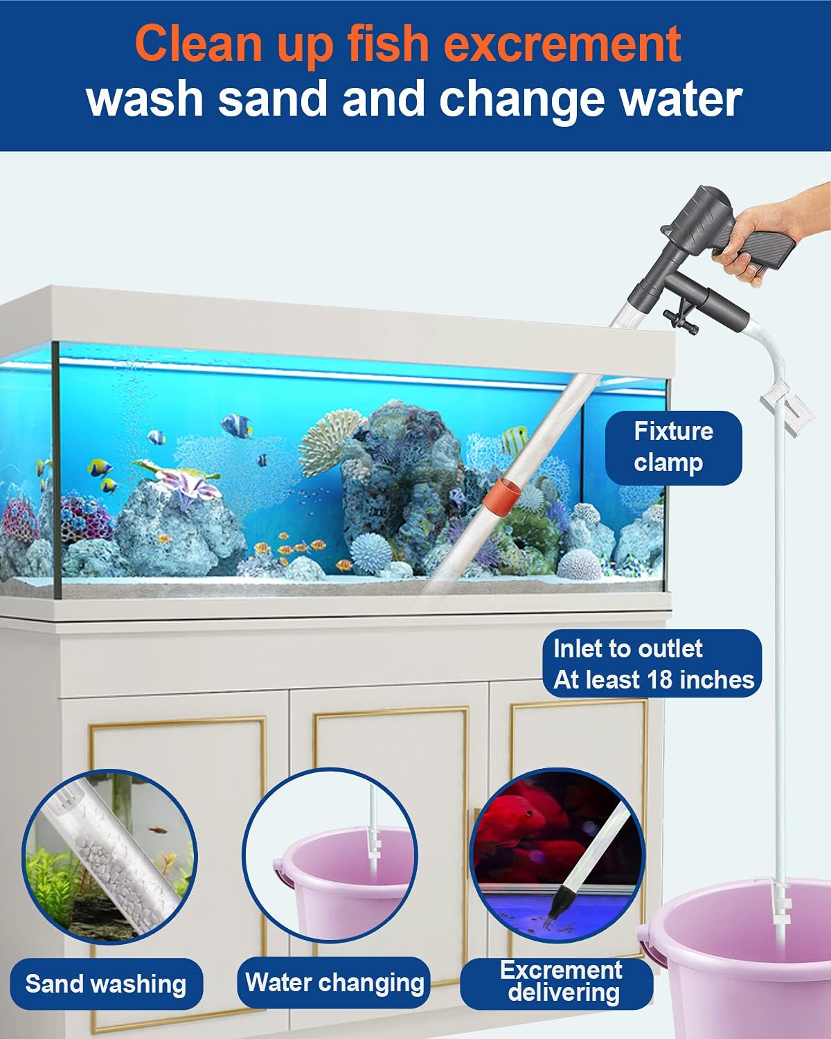 fish tank cleaning accessories uk Oase Indoor Aquarium Hand Held Glass Cleaner Scraper Algae Clean change water and etc hygger Small Aquarium Cleaning Tools