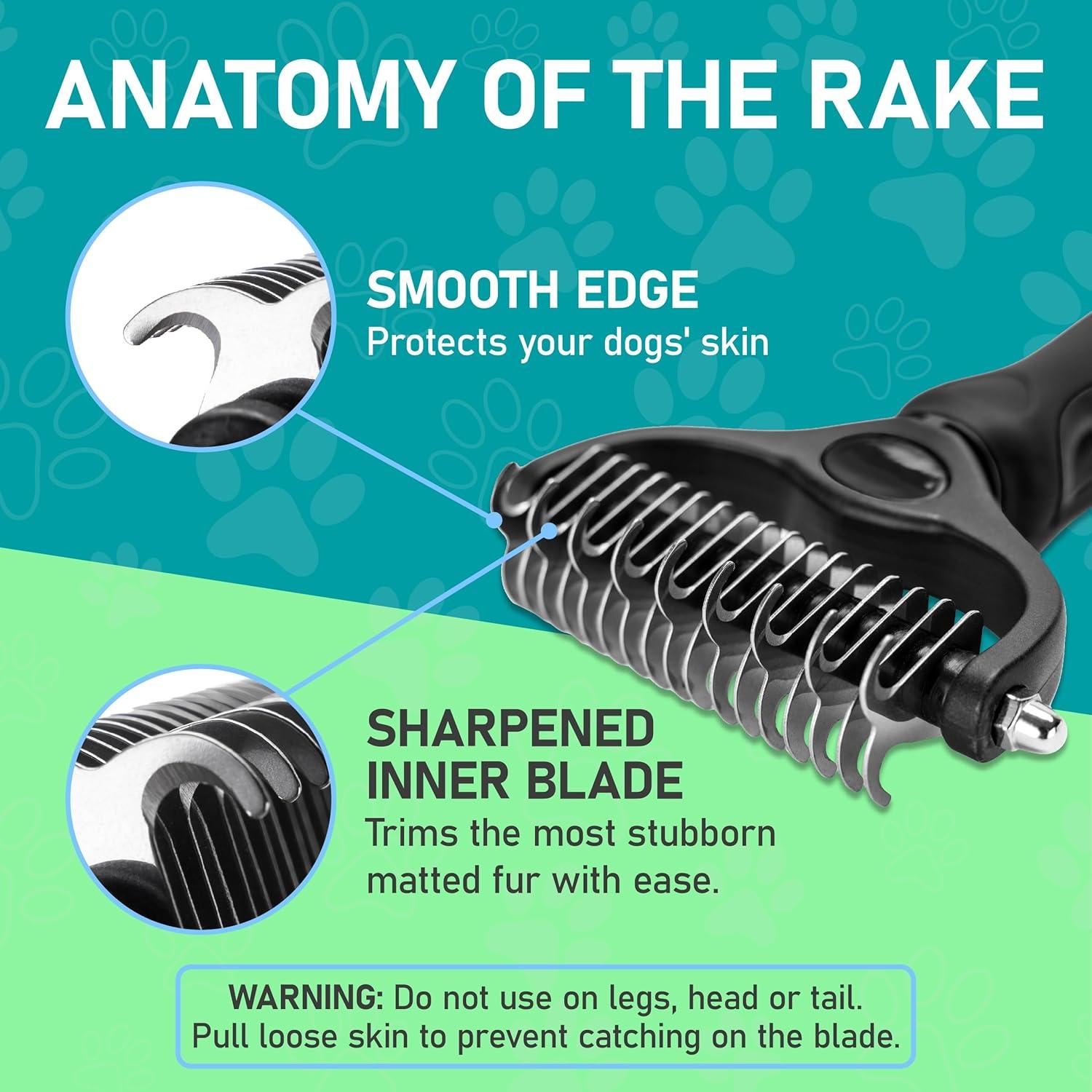 Maxpower Planet Dog Brush - Reduce Shedding by 95% - Double Sided Deshedding Dematting Tool - Undercoat Rake Dog, Cat Brush - Dog Brushes Shedding Hair - Dog Grooming Brush - Cat Grooming Brush, Blue - Comfort Style