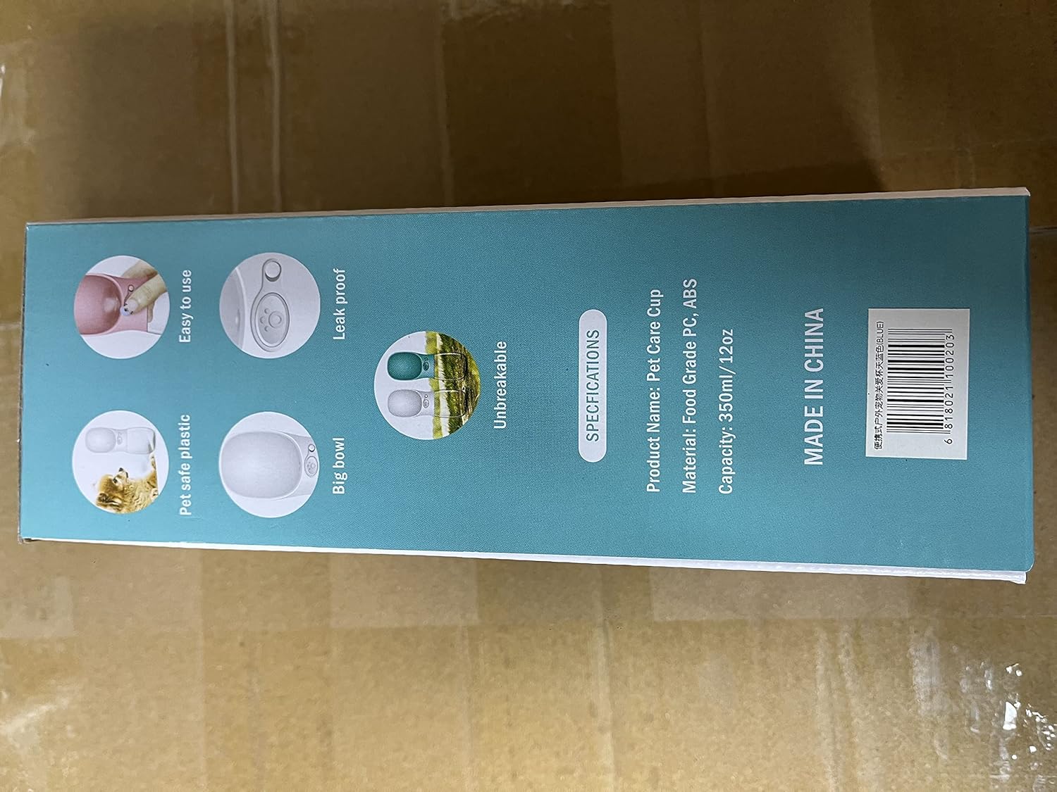 COTOP Portable Dog Water Bottle, 350/550ml Dog Walking Travel Bottle Puppy Water Leak Proof Drinking Dispenser Food Grade Dog Hot Water Drink Bottle, Pet Outdoor Drinking Cup Dog Gift