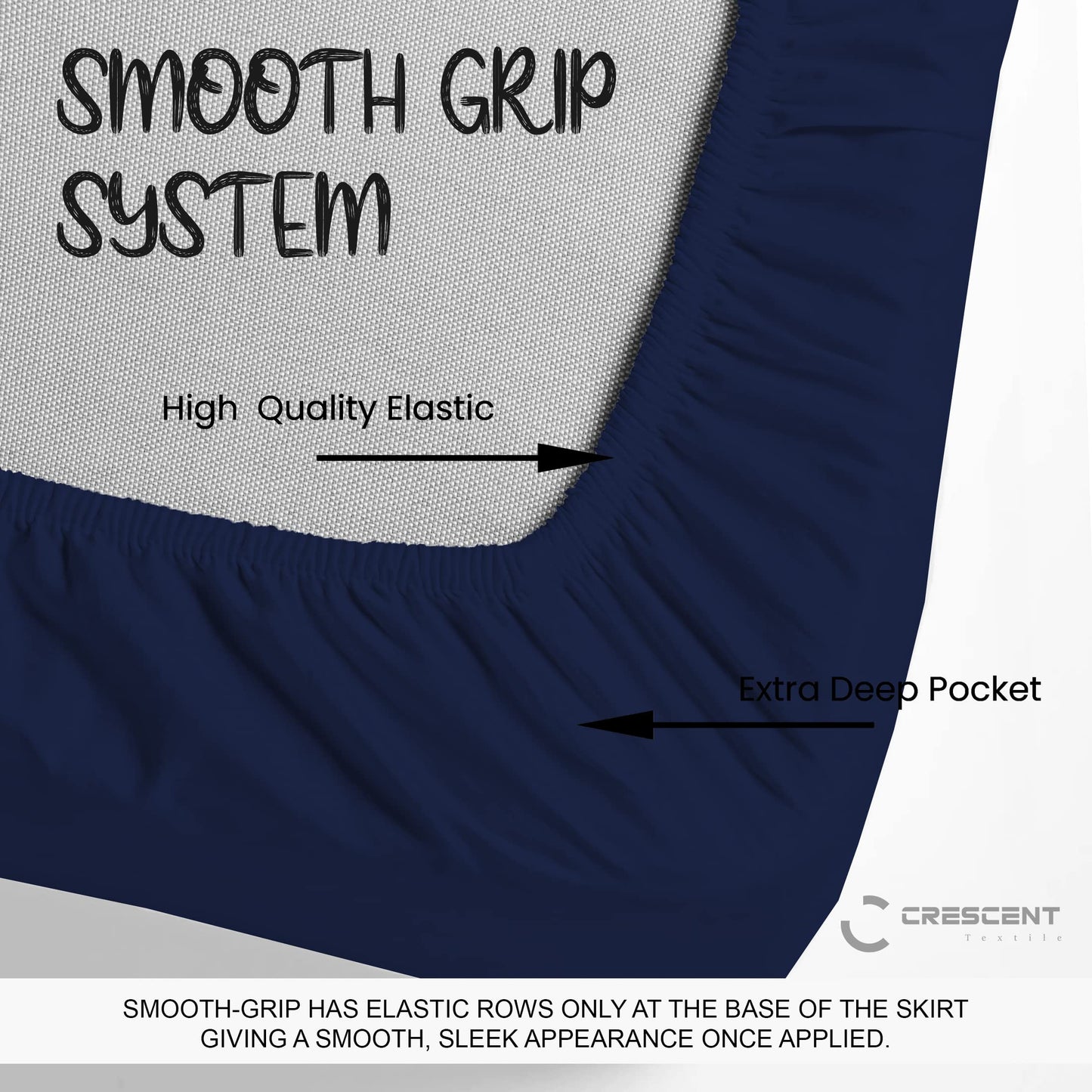 200 Thread Count Hotel Quality Bedding 100% Pure Egyptian Cotton Fitted Sheet - Stretches Up To 25cm Deep