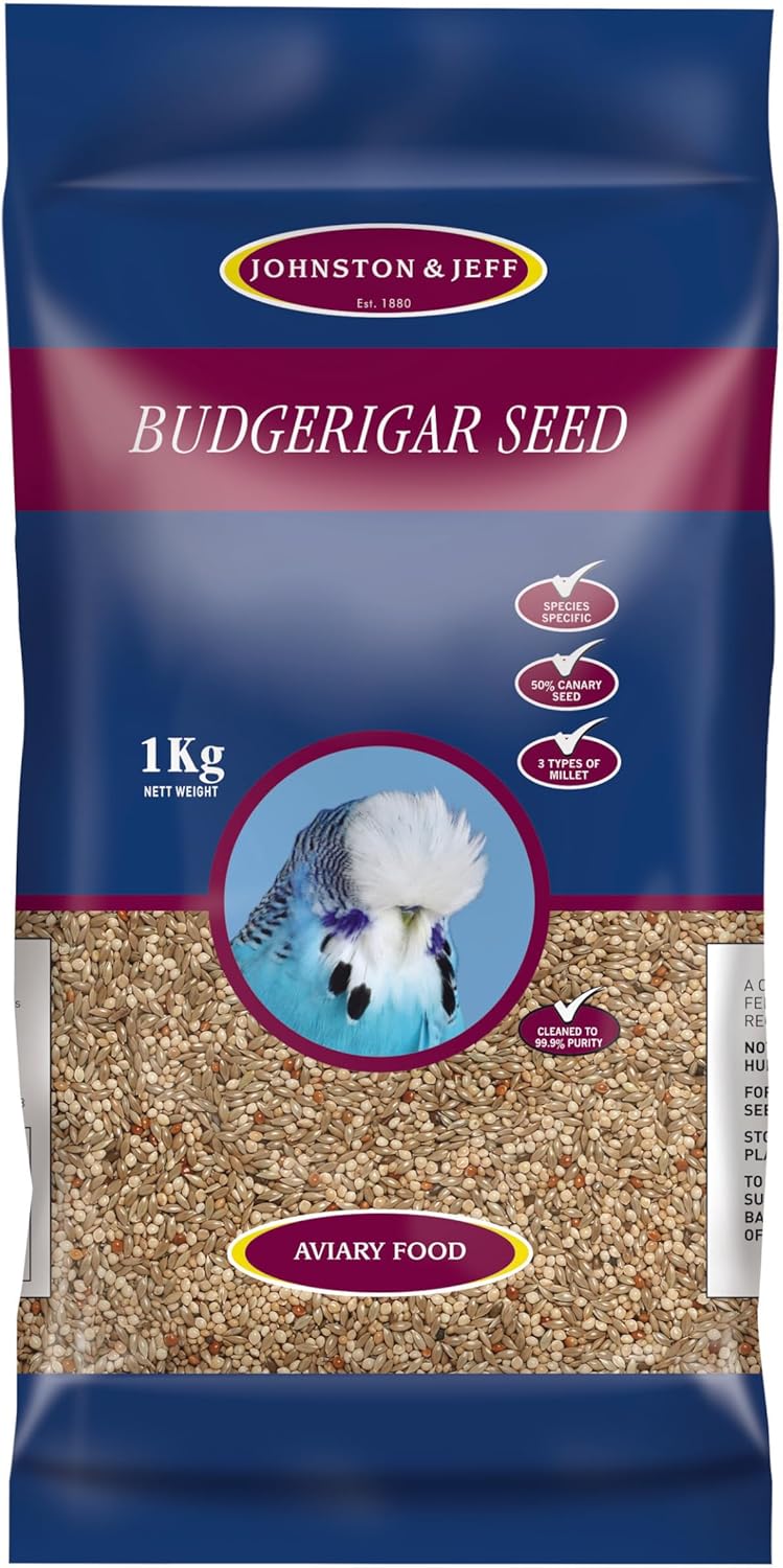 1kg Budgerigar Seed - Budgerigar Seed Mix For Birds - Essential Nutrition for Birds, Supports Health and Feather Quality, Premium Bird Food/Feed