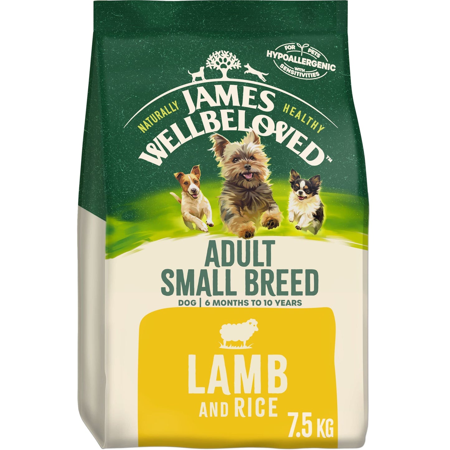 James Wellbeloved Hypoallergenic Dry Dog Food for Adult Small Breed Chicken & Rice 1.5 kg