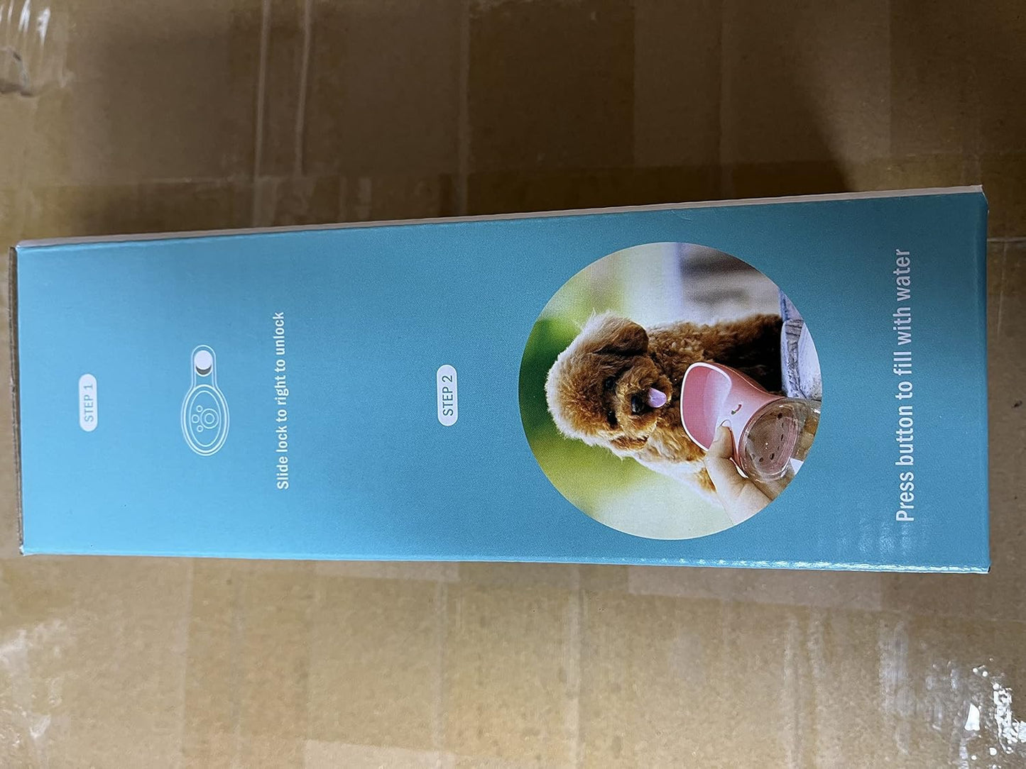 COTOP Portable Dog Water Bottle, 350/550ml Dog Walking Travel Bottle Puppy Water Leak Proof Drinking Dispenser Food Grade Dog Hot Water Drink Bottle, Pet Outdoor Drinking Cup Dog Gift